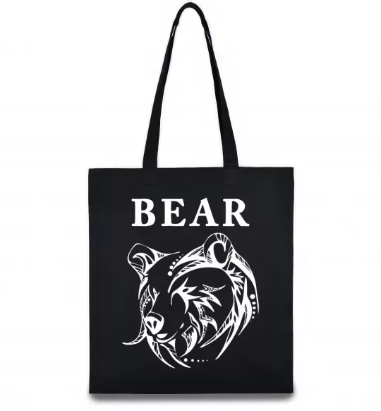 Еко-сумка Bear ч/б зображення Чорний фото