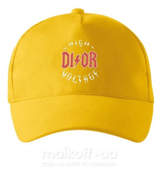 Кепка Dior ac dc Солнечно желтый фото