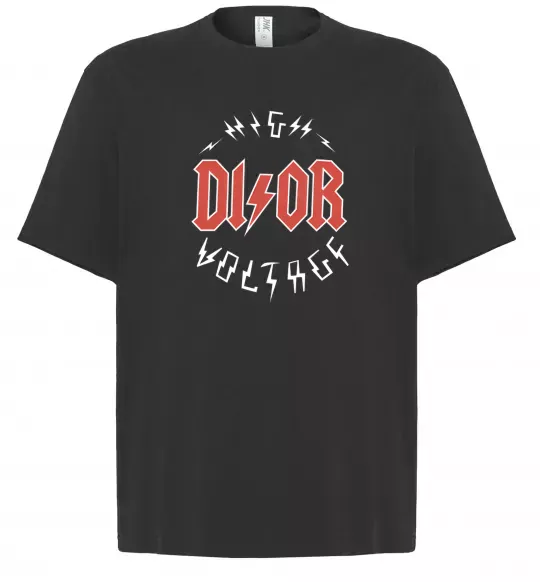 Футболка Оверсайз Dior ac dc Черный фото