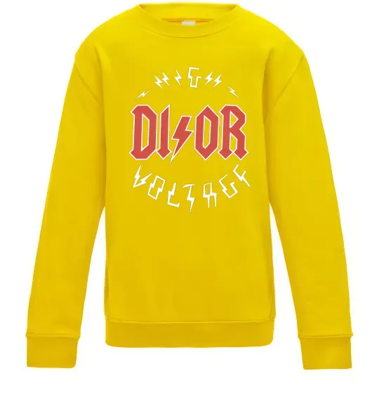 Дитячий світшот Dior ac dc Сонячно жовтий фото