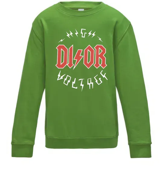 Дитячий світшот Dior ac dc Лаймовий фото