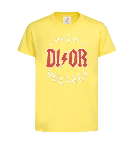 Детская футболка Dior ac dc Лимонный фото