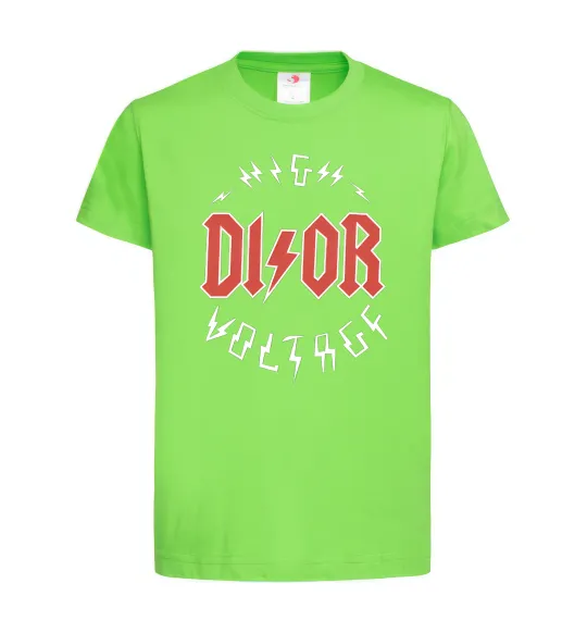 Детская футболка Dior ac dc Лаймовый фото
