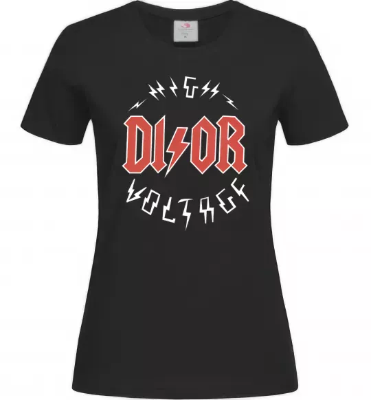 Жіноча футболка Dior ac dc Чорний фото