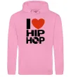 Жіноча толстовка (худі) I love HIP-HOP Рожевий фото