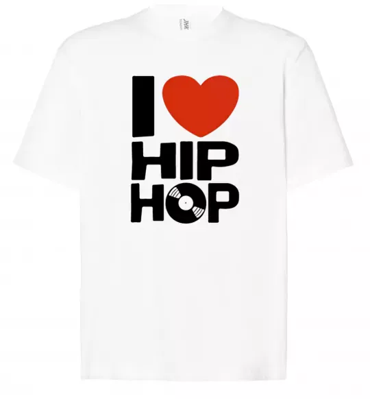 Футболка Оверсайз I love HIP-HOP Білий фото