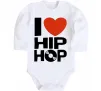 Дитячий бодік I love HIP-HOP Білий фото