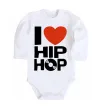 Детский боди I love HIP-HOP Белый фото