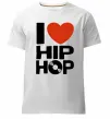 Чоловіча преміум футболка I love HIP-HOP Білий фото