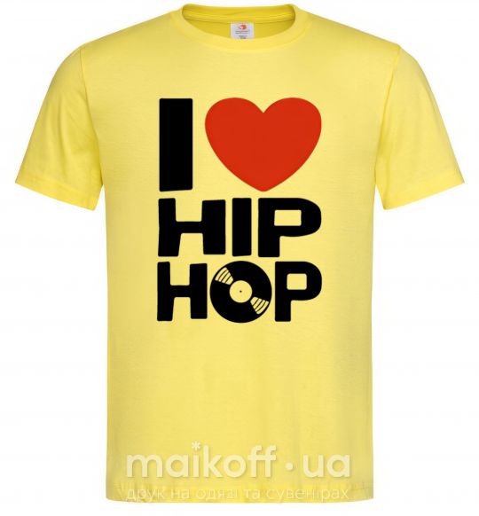 Чоловіча футболка I love HIP-HOP Лимонний фото