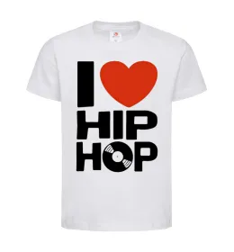 Детская футболка I love HIP-HOP Белый фото