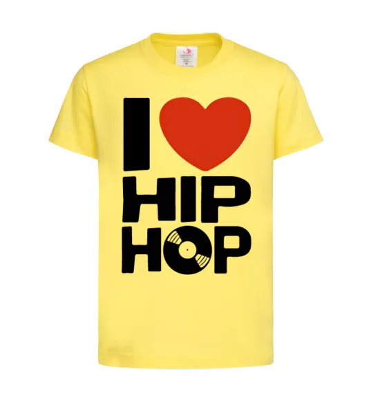 Детская футболка I love HIP-HOP Лимонный фото