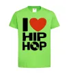 Детская футболка I love HIP-HOP Лаймовый фото