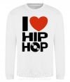 Світшот I love HIP-HOP Білий фото