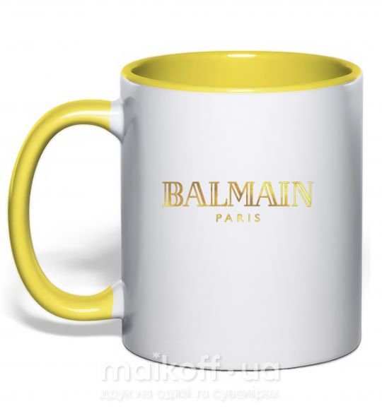 Чашка с цветной ручкой Balmain Солнечно желтый фото