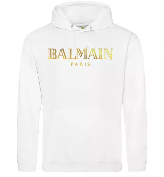 Мужская толстовка (худи) Balmain Белый фото