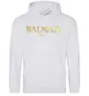Мужская толстовка (худи) Balmain Серый меланж Мужская толстовка (худи) Balmain Серый меланж фото
