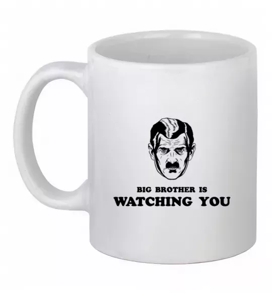 Чашка керамічна Big brother is watching you Білий фото