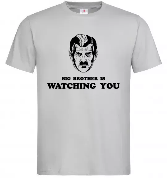 Мужская футболка Big brother is watching you Серый фото
