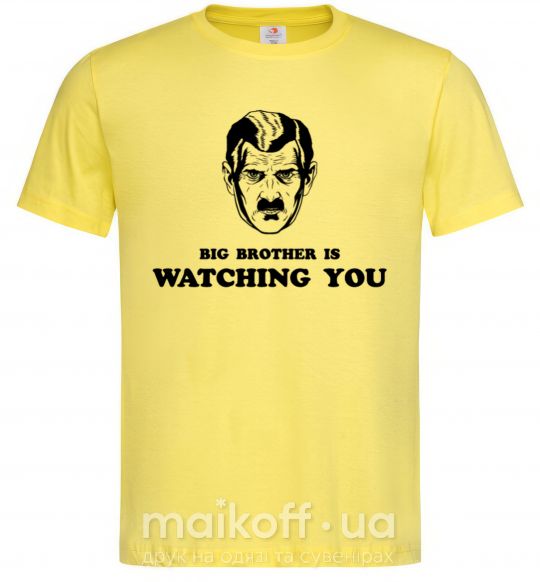 Мужская футболка Big brother is watching you Лимонный фото