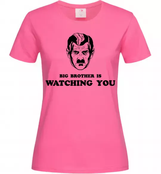 Женская футболка Big brother is watching you Ярко-розовый фото