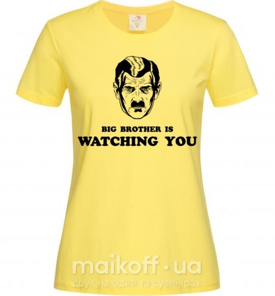 Женская футболка Big brother is watching you Лимонный фото