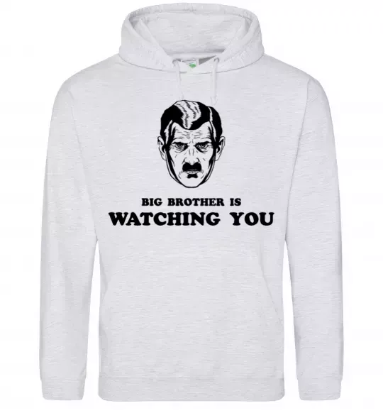 Женская толстовка (худи) Big brother is watching you Серый меланж фото