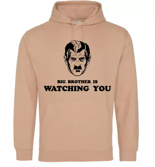 Женская толстовка (худи) Big brother is watching you Песочный фото