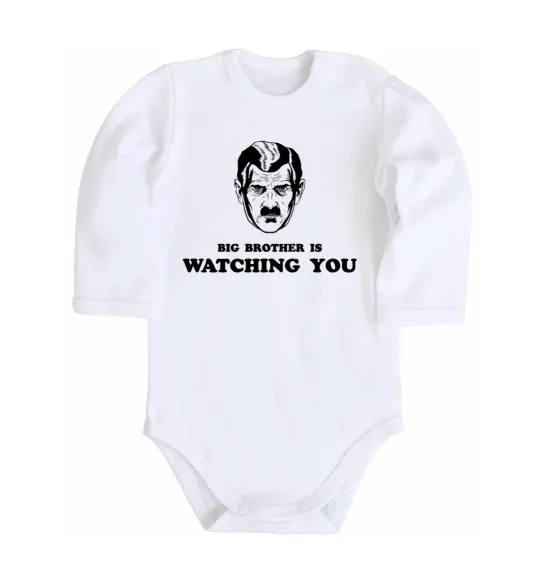 Дитячий бодік Big brother is watching you Білий фото