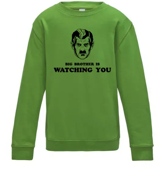 Дитячий світшот Big brother is watching you Лаймовий фото