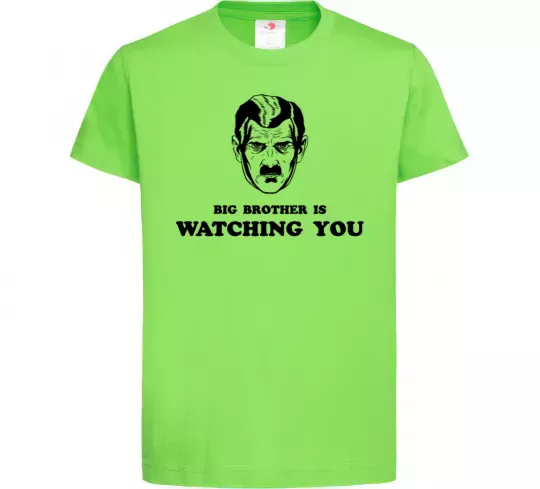 Детская футболка Big brother is watching you Лаймовый фото