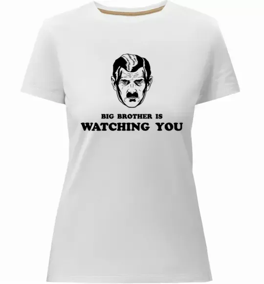 Жіноча преміум футболка Big brother is watching you Білий фото