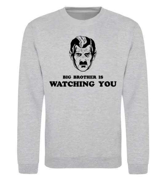 Світшот Big brother is watching you Сірий меланж фото
