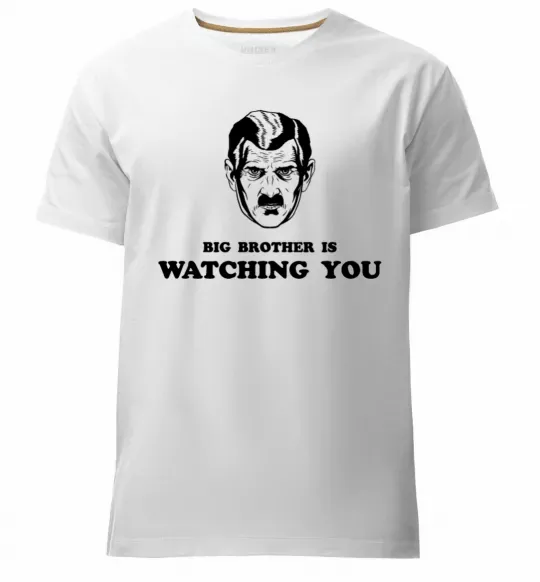 Чоловіча преміум футболка Big brother is watching you Білий фото