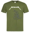 Мужская футболка Metallika snake Оливковый Мужская футболка Metallika snake Оливковый фото