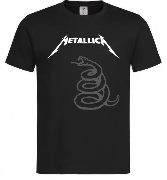 Мужская футболка Metallika snake Черный фото