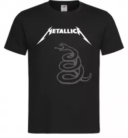 Мужская футболка Metallika snake Черный фото