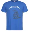 Мужская футболка Metallika snake Ярко-синий Мужская футболка Metallika snake Ярко-синий фото