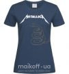 Женская футболка Metallika snake Темно-синий фото