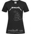 Женская футболка Metallika snake Черный фото