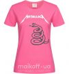Жіноча футболка Metallika snake Яскраво-рожевий фото