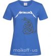 Женская футболка Metallika snake Ярко-синий фото
