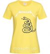 Жіноча футболка Metallika snake Лимонний фото