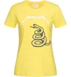 Жіноча футболка Metallika snake Лимонний фото