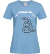 Жіноча футболка Metallika snake Блакитний фото