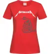 Жіноча футболка Metallika snake Червоний фото