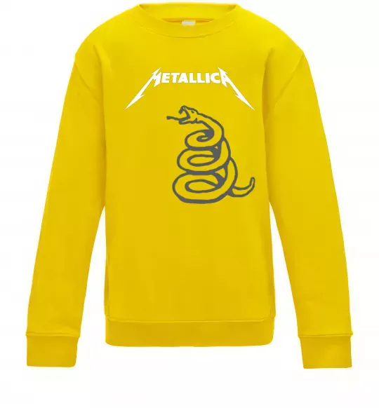 Детский Свитшот Metallika snake Солнечно желтый фото