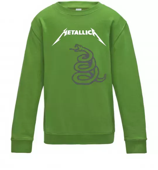 Детский Свитшот Metallika snake Лаймовый фото