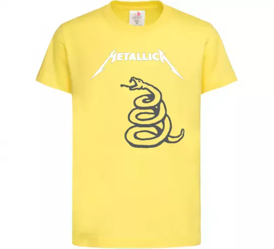 Детская футболка Metallika snake Лимонный фото