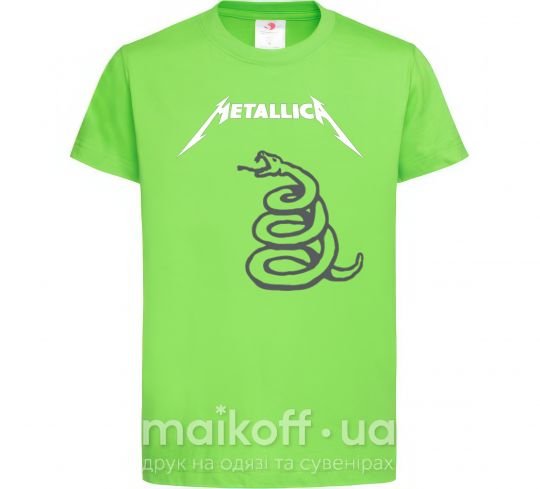 Детская футболка Metallika snake Лаймовый фото